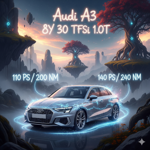 Chiptuning / Softwareoptimierung Audi A3 8Y – 30 TFSI 1.0 (110 PS) inkl. Leistungsprüfstand