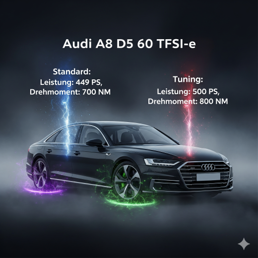 Chiptuning / Softwareoptimierung Audi A8 D5 60 TFSI-e (449 PS) inkl. Prüfstand