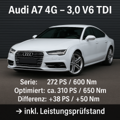 Chiptuning / Softwareoptimierung für Audi A7 4G – 3.0 V6 TDI (272 PS) inkl. Leistungsprüfstand