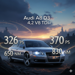 Chiptuning / Softwareoptimierung Audi A8 D3 4.2 V8 TDI (326 PS) inkl. Prüfstand