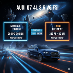 Chiptuning / Softwareoptimierung Audi Q7 4L 3.6 V6 FSI (280 PS) inkl. Prüfstand